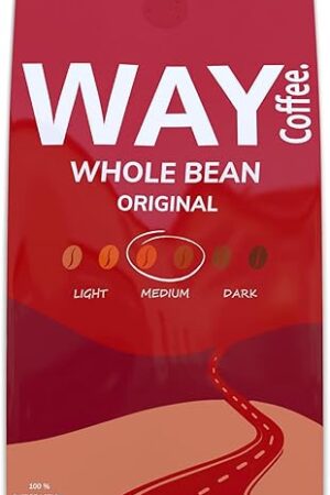 WAY Coffee Medium Roast Whole Bean Coffee - The Original (12 Oz)