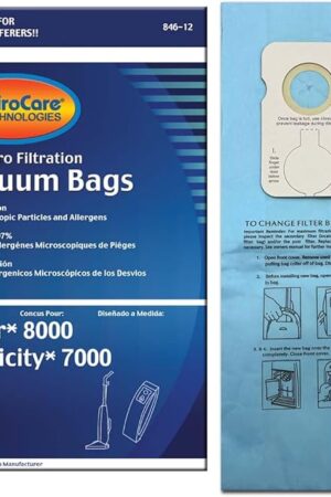 12 Riccar 8000 & Simplicity 7000 Type B Vaccum Bags, Upright, Commercial Vacuum Cleaners, 8000, 7000, 7200, 7250, 7300, 7350, 7700, 7750, 7900, 7950
