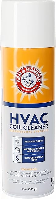 Arm & Hammer Biodegradable HVAC and Air Conditioner Coil Cleaner Foam Aerosol Spray, No Rinse, 19 fl. oz, AHCC-19 by Diversitech