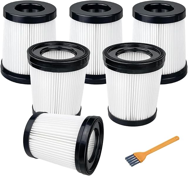 6 Pack HEPA Filter Compatible with Fabuletta FSV101, FSV001, Girnoor G160&G165, Afoddon A300, VacLife VL732 Cordless Stick Vacuum Cleaners
