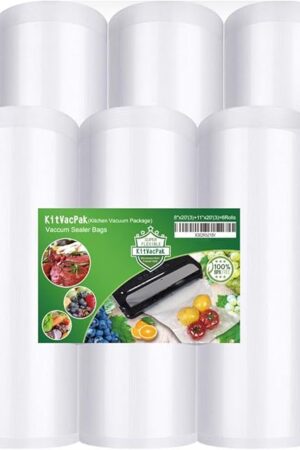 6 Pack 8"x20'(3Rolls) and11"x20' (3Rolls) Vacuum Sealer Bags Rolls with BPA Free and Heavy Duty,Commercial Grade Vacuum Seal Freezer Bags Rolls Compatible with Any Type Vacuum Sealer