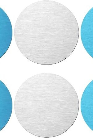 6pcs Under Cabinet Lights Magnetic Sticky, Metal Replacement Magnetic Strips with Adhesive Backing Magnet Lights Strip for Magnetic LED Lights & Under Counter Lights (Round)
