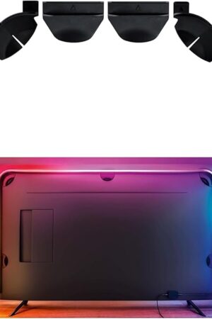 Brackets Set for Philips Hue Play Gradient Light Strip, Hue Light Strip Brackets Kit, Fits 55 inch 65 inch 75 inch Philips, Long-Wearing Led Strip Mounting Clips Holder for Flat or Non Flat Back of TV