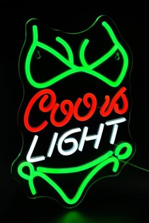 Crs Light Neon Signs for Wall Decor Beer Bar Signs for Man Cave Decor Green LED Neon Sign for Room Neon Light Sign for Wall Decor Birthday Party USB Powered
