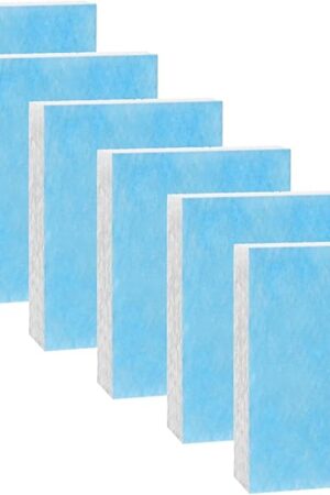 6 Pack Blue HFT600 Humidifier Wick Filter, for Honeywell Top Fill Tower Humidifier HEV615 HEV620 Series, Compared to Part HFT600T HFT600PDQ Wicking Filter, Replacement Filter T
