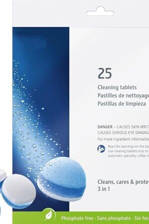 3-Phase Cleaning Tablets Deep Cleaning For ALL Coffee Machines（25 count）