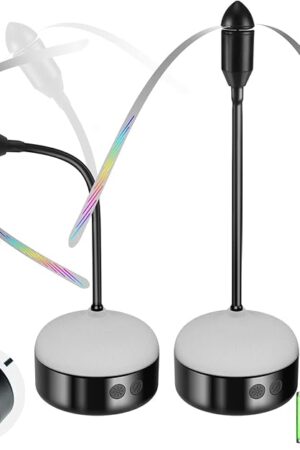 2 Pack Fly Fans for Tables Rechargeable, Indoor or Outdoor Use, Ideal for Camping, Party, Restaurant, Kitchen, and BBQ,with Tabletop and Hanging Hook Option.