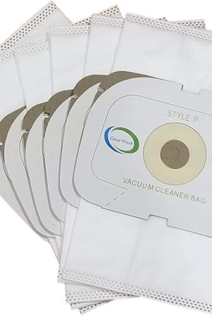 6 Replacement Style P HEPA Vacuum Bags. Compatible with Aerus Lux Guardian Platinum Canister Vacuum Cleaner.