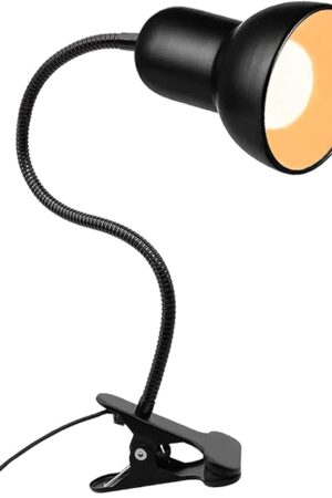 Desk lamp, 360°Rotation Clip on Lamp, Clip On Reading Light, Gooseneck Lamp-On Cable, Portable Clip on Light Reading Book Light Clamp Light, Eye Caring Study clamp for Bedroom Office Home Lighting
