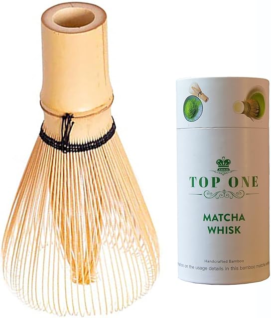 ARTDOU Golden Bamboo Matcha Whisk Japanese Chasen – Traditional Green Tea Powder Stirrer for Preparing,Matcha Latte,Iced Matcha 茶?ん 100本立