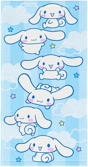 Franco Collectibles Sanrio Cinnamoroll Super Soft Cotton Bath/Pool/Beach Towel, 60 in x 30 in, (Officially Licensed Product)
