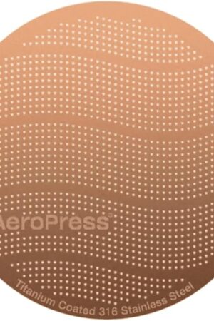 AeroPress Gold Tone Metal Coffee Filters, Reusable Filters for AeroPress Coffee Makers, Full-Bodied Without Bitterness, Easy to Clean Gold Filter, Stainless Steel - Standard