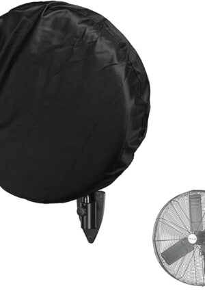 Wall Mount Fan Cover,Suitable for 18-20 Inch Industrial Fan and Pedestal Fan,Waterproof Dust Proof Anti-UV Outdoor Fan Covers,Black