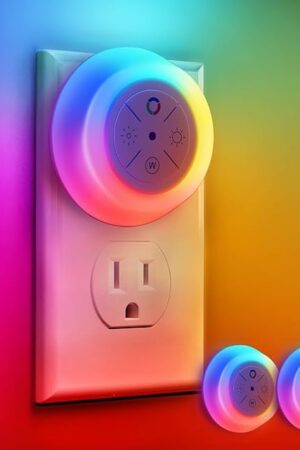 Dawnrise Night Lights 2 Pack, 12-Color Changing Led Plug in Night Light
