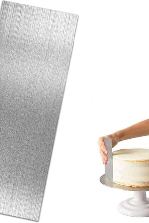 8.6 Inch Stainless Steel Cake Scraper Metal Scraper for Cake Smoother Leveler Scraper Cake Decorating Comb Cake Cutter for Mousse Butter Cream