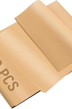 90 Pcs Parchment Paper Baking Sheets 12x16 Inches, Precut Non-Stick Baking Parchment for Baking Grilling Air Fryer Steaming Bread Cookie, Unbleached Parchment Paper, Fit for Half Sheet Pans Vacnkoy
