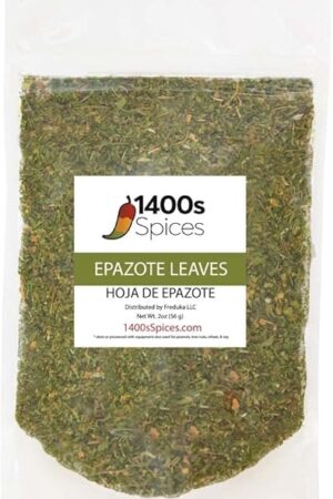 2oz Dried Cut Epazote Leaves, Hojas de Epazote Cortadas by 1400s Spices
