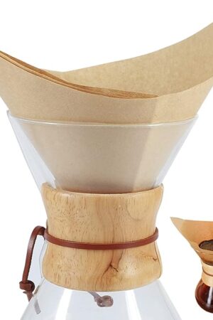 BYKITCHEN Pour Over Coffee Filter, Squares, Natural Unbleached Disposable Coffee Filter Papers for Pour Over Coffee Maker Drippers and More(Set of 50 & Fit for 3-10 Cups)