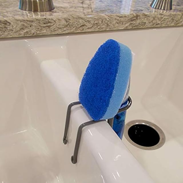 Dish Wand Holder Sink Caddy Black Grey