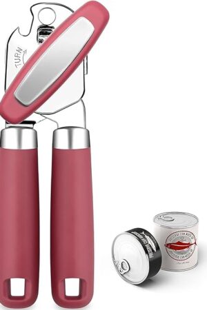 Can Opener,Professional 3-In-1 Multifunctional Manual Can Openers Bottle Opener,Kitchen Durable Stainless Steel Heavy Duty Can Opener Smooth Edge for Kitchen Seniors Friendly