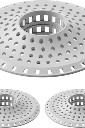 Bathtub Drain Hair Catcher,Silicone Tub Hair Catcher Drain Protector,All-in-one Shower Hair Drain Catcher Strainer for 1.48'' to 1.76'' Regular Drains, 3PCS(Patent Pending)