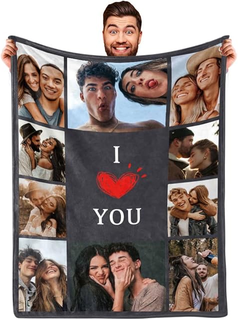 Custom Photo Blanket Personalized Blankets Christmas Blankets Women
