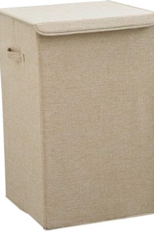 Zerodeko Laundry Hamper with Lid Washable Storage Basket for Soft and Clothes Fabric Material Large Capacity for Bedroom and Nursery Organization