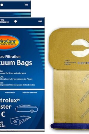 EnviroCare Replacement Micro Filtration Vacuum Cleaner Dust Bags made to fit Vacuum Bags for Electrolux Canisters Style C 24 pack