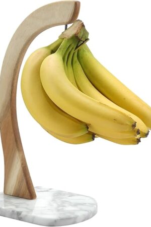 Everous Banana Hanger - Modern Banana Holder Tree Stand with Non-Slip Marble Base