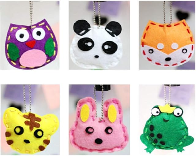 The Adam Victor Kids DIY- First Sewing Kit for Kids, Learn to Sew DIY Craft Kits, Lovely Animals Style- Frog, Owl, Fox, Rabbit, Panda and Tiger, Ages 12+