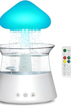 COLORLIFE Rain Cloud Mushroom Humidifier Lamp