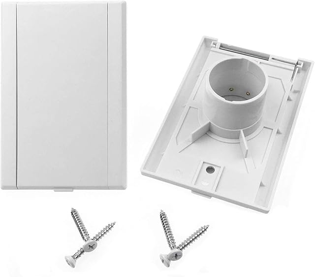 Central Vacuum Inlet Valve, for Nutone Central Vacuum System Installation Parts, White Full Door Inlet Valve Cover - 2 Pack