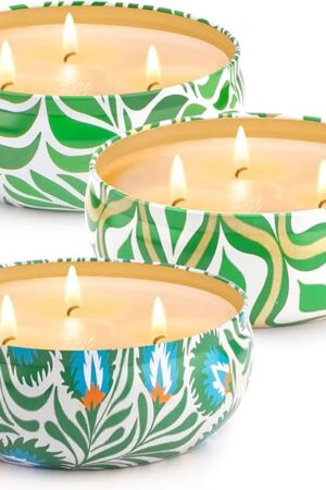 Citronella Candles Outdoor, Large 36oZ Citronella Candles, 240 Hours Burning, 3-Wick Natural Soy Wax Summer Outdoor Candles for Outside Indoor Patio Home Garden Yard Balcony Camping Porch BBQ