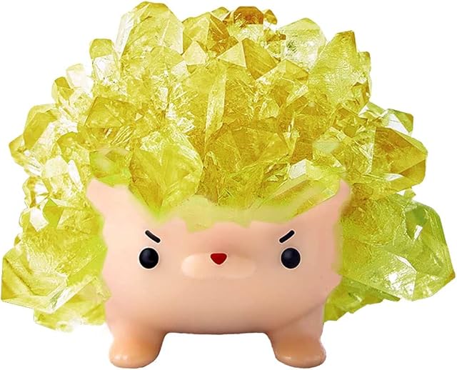The Crystal Growing Toys for Kids - Vibrant Colorful Crystal Hedgehog to Grow,Science Experiments Learning and Education for Kids STEM Gifts for Boys & Girls 8 Years + (Sunset Yellow)