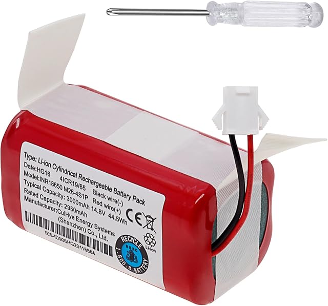 3000mAh Upgraded RVBAT700 Replacement Battery Compatible with Shark ION RV700 RV720 RV725 RV750 Robot Vacuum Cleaner,14.8V Li-ion Rechargeable Battery Pack