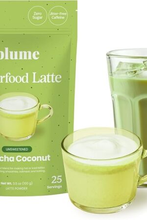 Blume Superfoods Latte - Matcha Powder with Coconut, Natural Caffeine, L-Theanine, All Day Energy & Focus, Sugar-Free, Moringa, Vegan, Organic Matcha Latte from Shizuoka Japan, Green Tea - 25 Servings