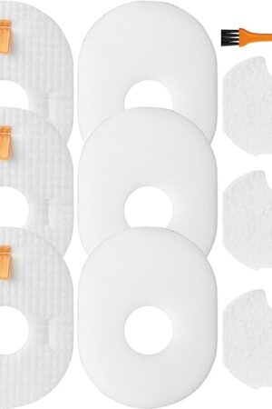 Vacuum Filters Replacement for Shark Rocket, HV300, HV300W, HV301, HV302, HV303, HV305, HV308, HV310, UV450, 3 Foam + 3 Felt Filters and 3 Post-Filters, Replaces Part XFFV300