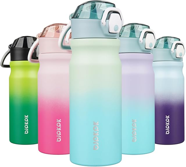 BJPKPK 18oz Stainless Steel Insulated Water Bottle, Mint