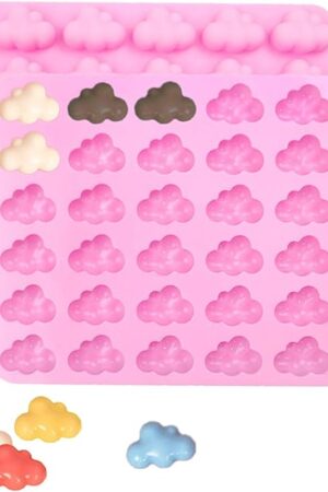 2 Pack Chocolate Molds Silicone Candy Molds Clouds Shaped Fondant Molds Non-Stick Ice Cube Tray DIY Gummy Molds Baking Tools for Jelly Cookie