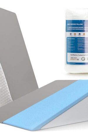 [2025 New 7.5" Memory Foam Wedge Pillow for Sleep Apnea, Sleeping, Acid Reflux Relief, Snoring, Dual Sided Cooling & Warm Fabric Triangle Pillow Wedge for After Surgery, Back, Leg - Gray