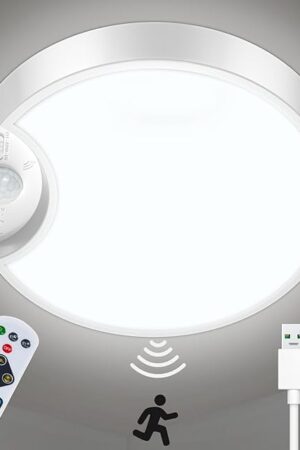 DEEPLITE Battery Ceiling Light Shower Light 5500K 7.8in