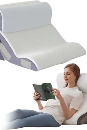 3PCS Wedge Pillow Set for After Surgery, Back Pillow for Bed Sitting up, 6-in-1 Foam Wedge Pillow for Acid Reflux & Back Pain Relief, Post Surgery Pillow for GERD & Snoring, White