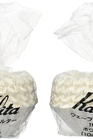 2 X Kalita: Wave Series Wave Filter 155 [1-2 persons] White , 100 sheets # 22201(Japan Import)