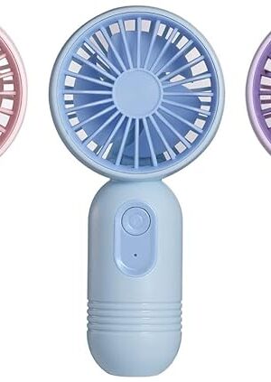 VanSmaGo Portable Handheld Mini Fan, USB Rechargeable Personal Fan, Battery Operated Mini Neck Fan, 5 Speeds, Perfect for Travel/Camping/Outdoor/Home/Office