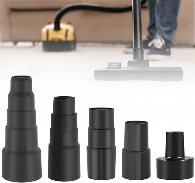 Vacuum Hose Adapters 5Pcs, Shop Vac Vacuum Hose Adapter, 2-1/2 Inch to 1-1/4 Inch; 1-1/4 Inch to 1-3/8 Inch to 1-1/2 Inch; 1-3/8 Inch to 1-1/4,Vacuum Connector Attachment for Wet Dry Shop Vac Cleaner