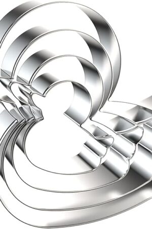 Duck Cookie Cutter Set - 5 inch, 4 inch, 3 inch, 2 inch - 4 Piece Rubber Duck Duckling Shaped Cookie Cutters Shapes Molds - Stainless Steel