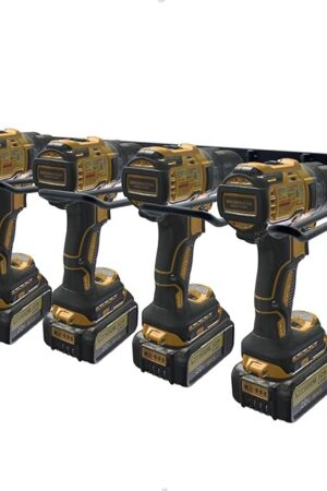 Drill Holder, Power Tool Organizer, Wall Mount 4 Cordless Metal Shelf Holder, Utility Storage Rack for Dewalt Cordless Tools for father day gifts