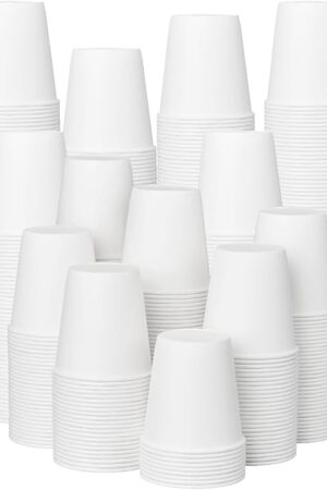 300 Pack 3 oz Bathroom Paper Cups, Small Coffee Cups, Disposable Mini Mouthwash Cups, Suitable for Bathroom, Market, Shops, Party, Picnic, Travel, and Events