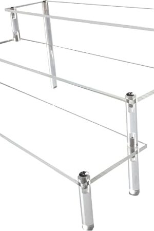 Acrylic Riser,Clear Display Risers Stand Perfume Organizer Cologne Acrylic Shelves 3 Tiered Cupcake Shelf for Amiibo Funko POP Figures Food Desserts Holder Collection Cosmetic Vendor Product