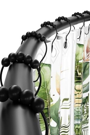 Curved Shower Curtain Rod,40-78 inches Adjustable Arched Round Shower curtain rods,Rustproof Black Curved Shower Curtain Rod for Bathroom, Premium Stainless Steel Need to Drill